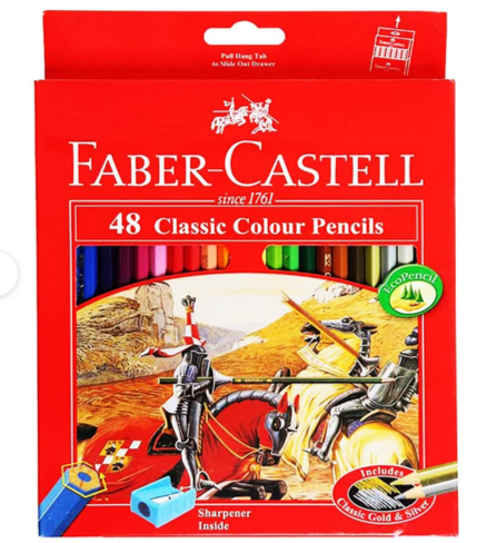 مداد رنگی فابر کاستل 48 رنگ اصلی شرکتی سری قدیم