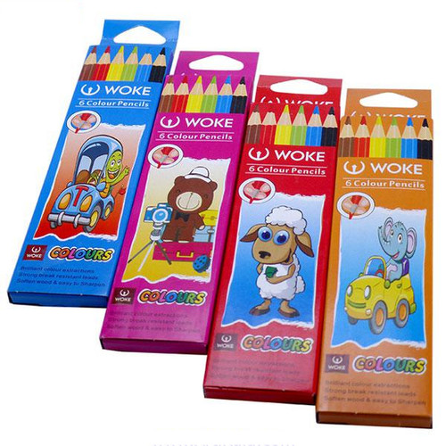 مداد رنگی 6 رنگ وُک