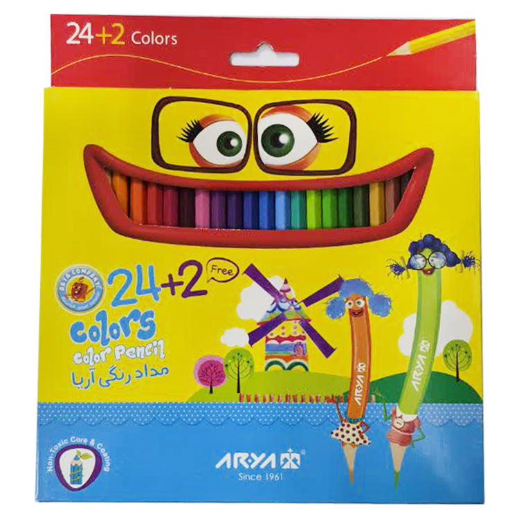 مداد رنگی 24 رنگ آریا Arya