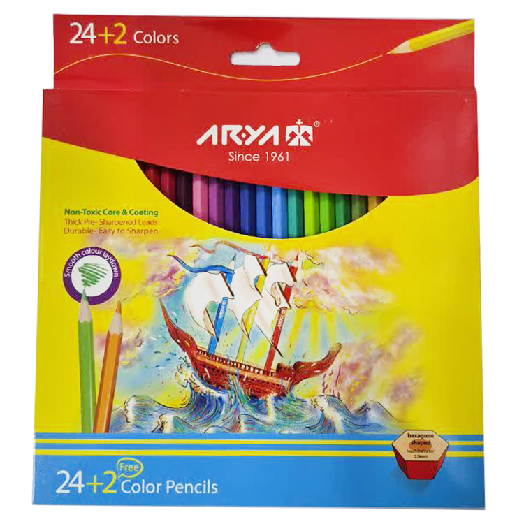 مداد رنگی 24 رنگ آریا Arya