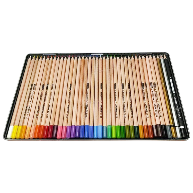 مداد رنگی 36 رنگ فلزی تخت آریا Arya