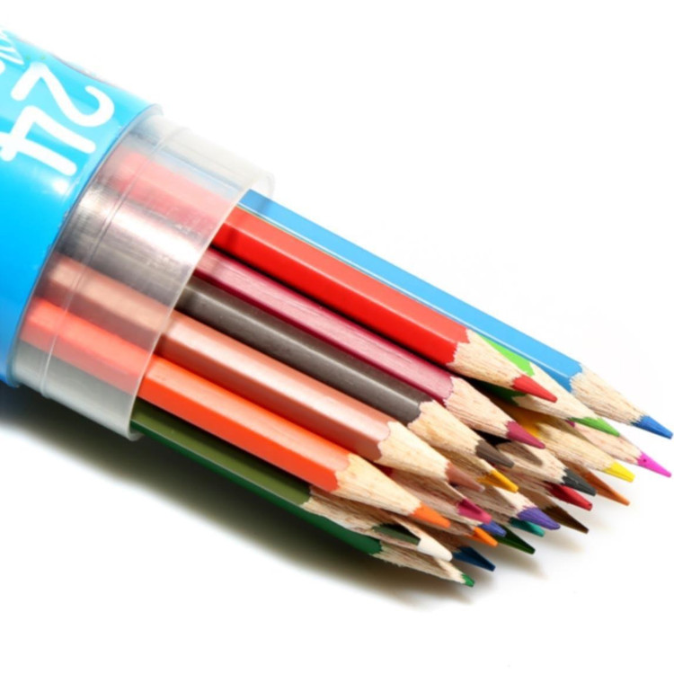 مداد رنگی 24 رنگ استوانه ای آریا Arya