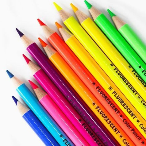 مداد رنگی 12 رنگ فلئورسنت آریا Arya