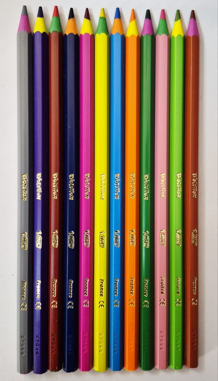 مداد رنگی 12 رنگ چوب رنگی بیک Bic Evolution