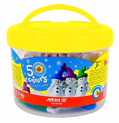 خمیر بازی 5 رنگ سطلی آریا Arya
