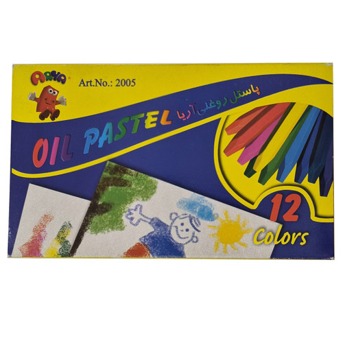 پاستل روغنی (مداد شمعی) 12 رنگ آریا Arya