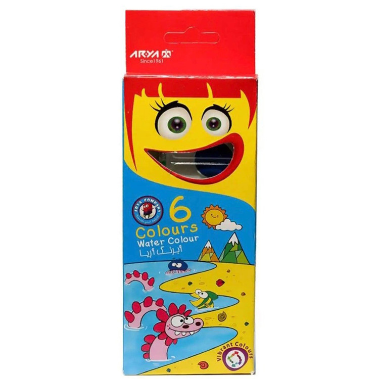 آبرنگ 6 رنگ آریا Arya