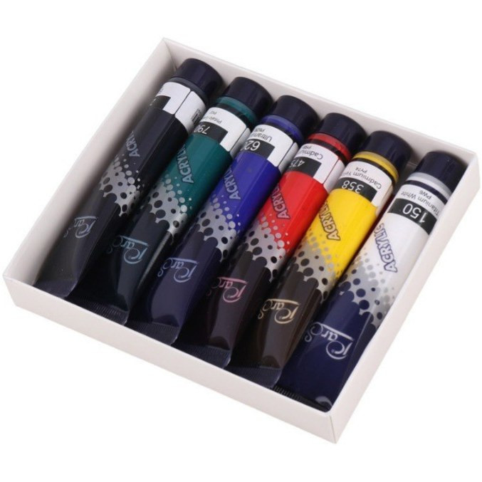 رنگ اکریلیک 6 رنگ پارس Pars