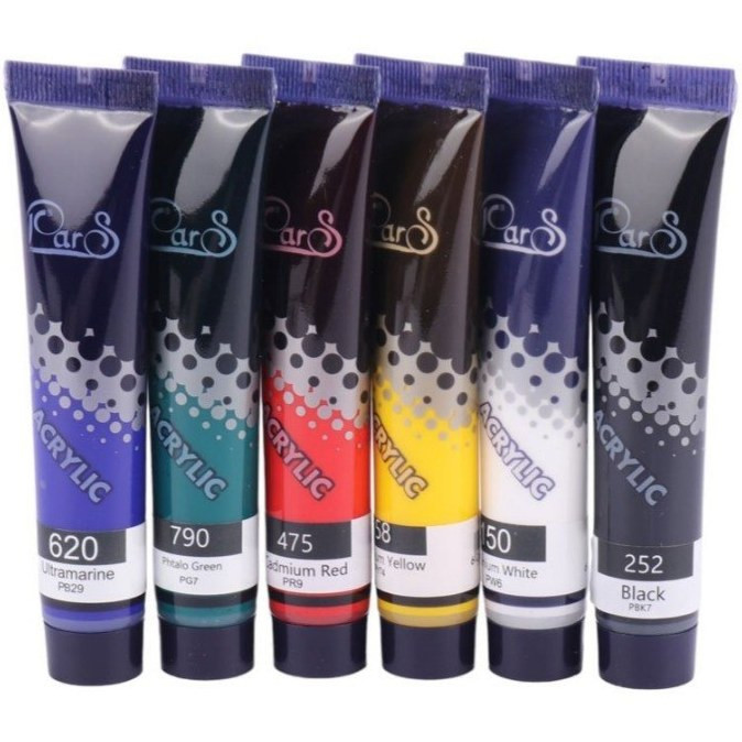 رنگ اکریلیک 6 رنگ پارس Pars